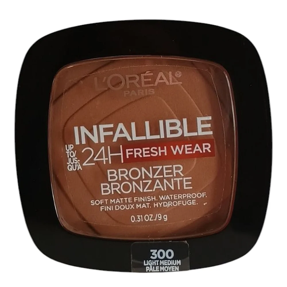 L'Oreal Paris Infallible 24H Fresh Wear Soft Matte Bronzer, 300 Light Medium